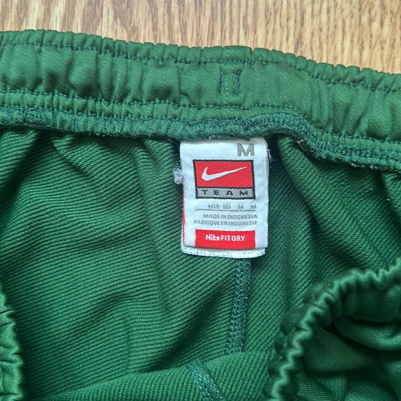 Vintage Nike Green Polyester Athletic Pants w/ Pockets & Ankle Zippers - Picture 2 of 5